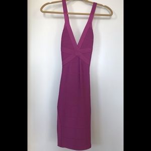 BeBe Hot Pink Bandage Dress